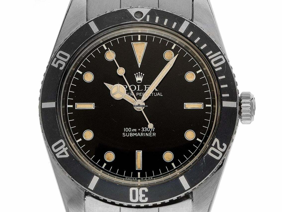 Rolex Submariner (No Date) James Bond no Date Ref.5508 1952 original Box original unpoliert Vintage Submariner James Bond no Date small crown