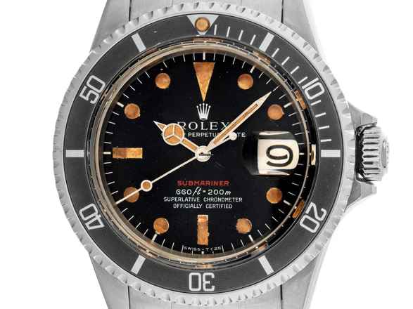  Rolex Submariner Date Redline Ref.1680 1970 Full Set Original Unpoliert Submariner Date Redline Ghost Bezel flat 4 kissing 4 open 6/9 