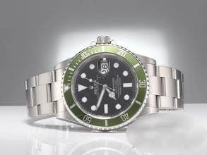 Thumbnail von Rolex Submariner Date 16610lv Stahl Automatik Taucheruhr Edelstahl Grün Green Stainless Steel Oyster-band Chronometer Black Dial