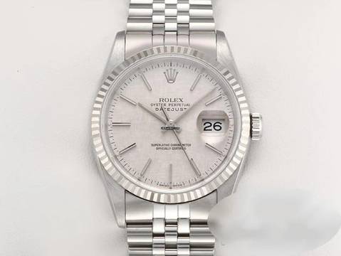  Rolex Datejust 36 36mm 16234 1990 Edelstahl Weissgold 750 Gold Damen Stainless Steel 18kt White Gold Jubilé-band Chronometer Oyster 