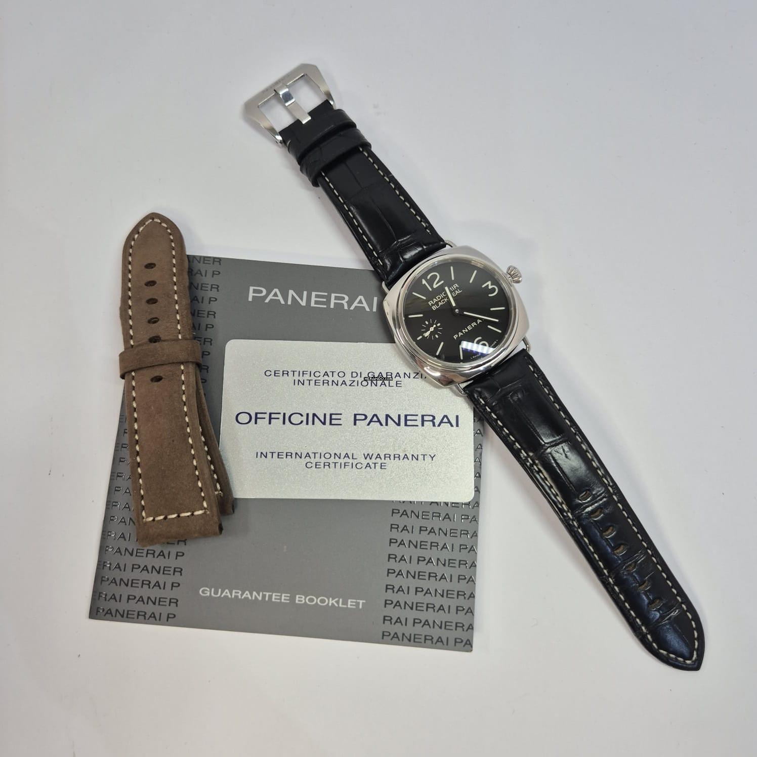  Panerai Radiomir Black Seal Open Caseback 45mm Corda 