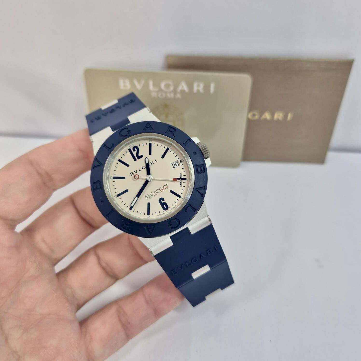  Bulgari Diagono Aluminum Tricolore Limited Edition 40mm Automático Completo 