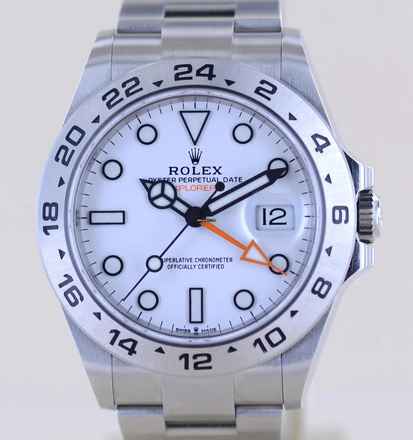  Rolex Explorer II 226570 white Dial Orange Hand Top Klassiker unworn B+P 