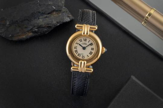  Cartier Colisée must de Cartier Lady Vermeil 925 Silber Damenuhr Ref. 590002 