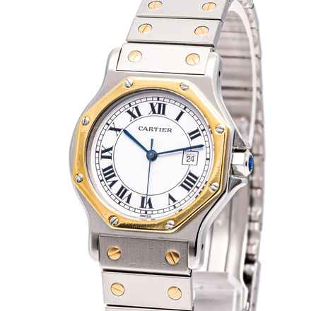  Cartier Santos Octagon 30 Steel Gold – 2966 – good condition – approx. 1990 