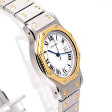 Thumbnail von Cartier Santos Octagon 30 Steel Gold – 2966 – good condition – approx. 1990