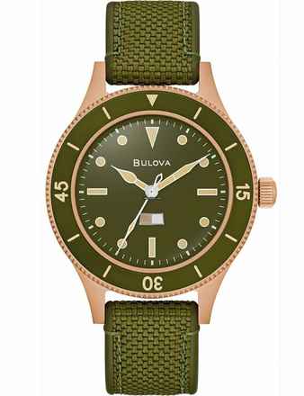  Bulova 98A324 Herrenuhr MIL-SHIPS Bronze 150th Anniversary 41mm 20ATM 