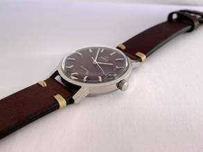 Thumbnail von Omega Genève Serviced Geneve Vintage Automatic Automatik Rare Burgundy Dial 1660163 1660163