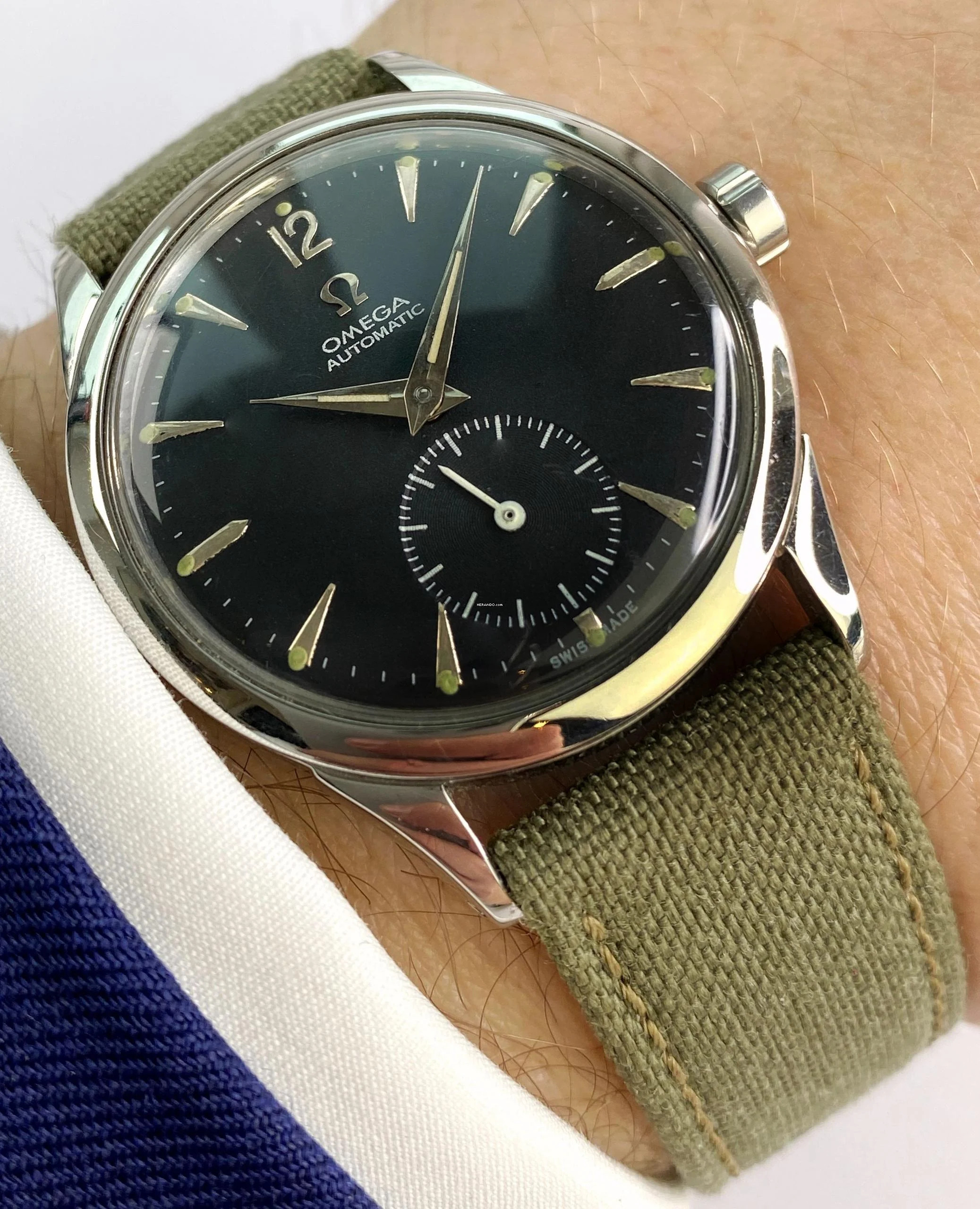Omega Classic Vintage Automatic Automatik Black Restored Dial