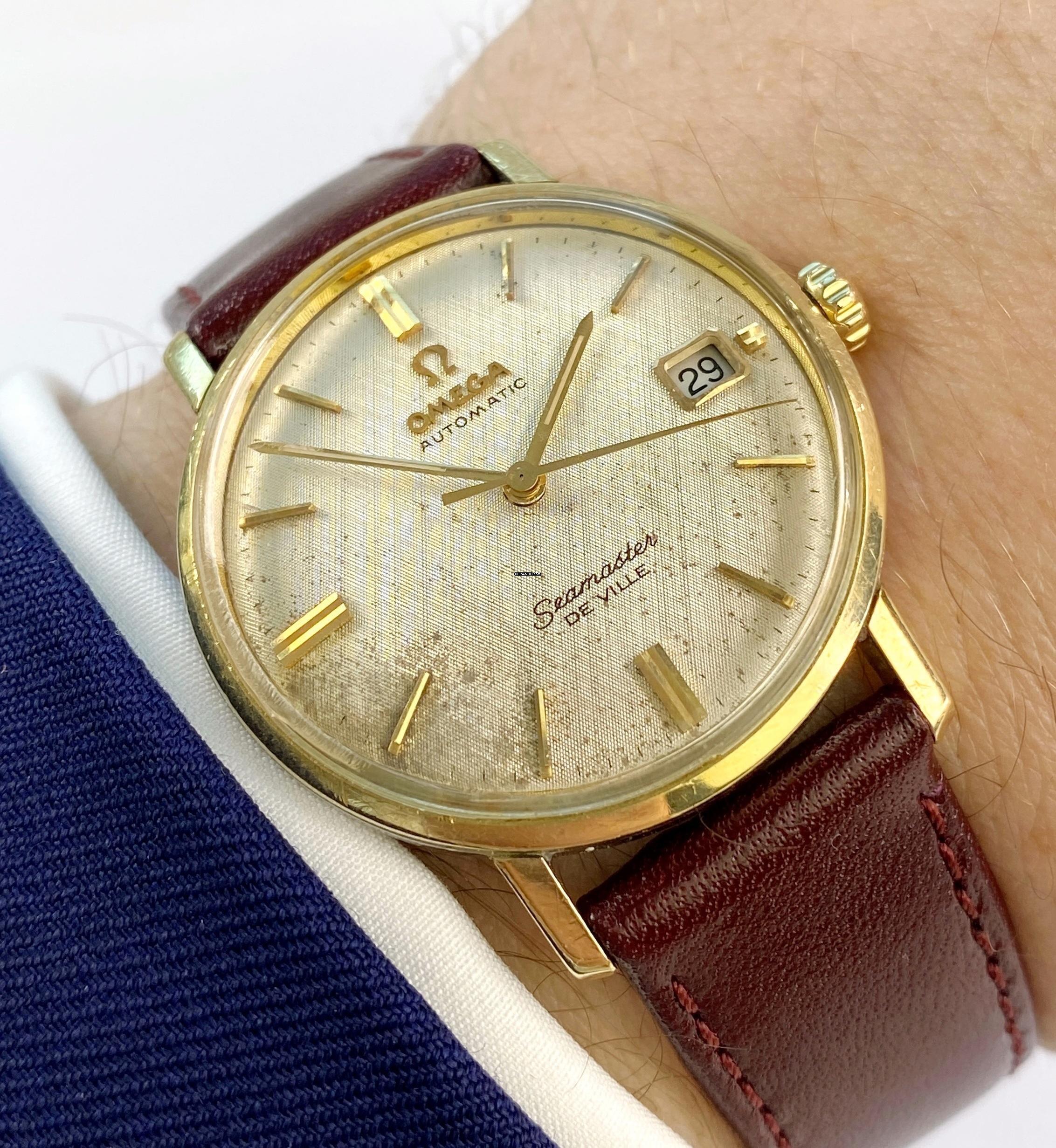 Omega Seamaster DeVille Serviced Seamaster De Ville Vintage Automatic Automatik Linen Dial Date
