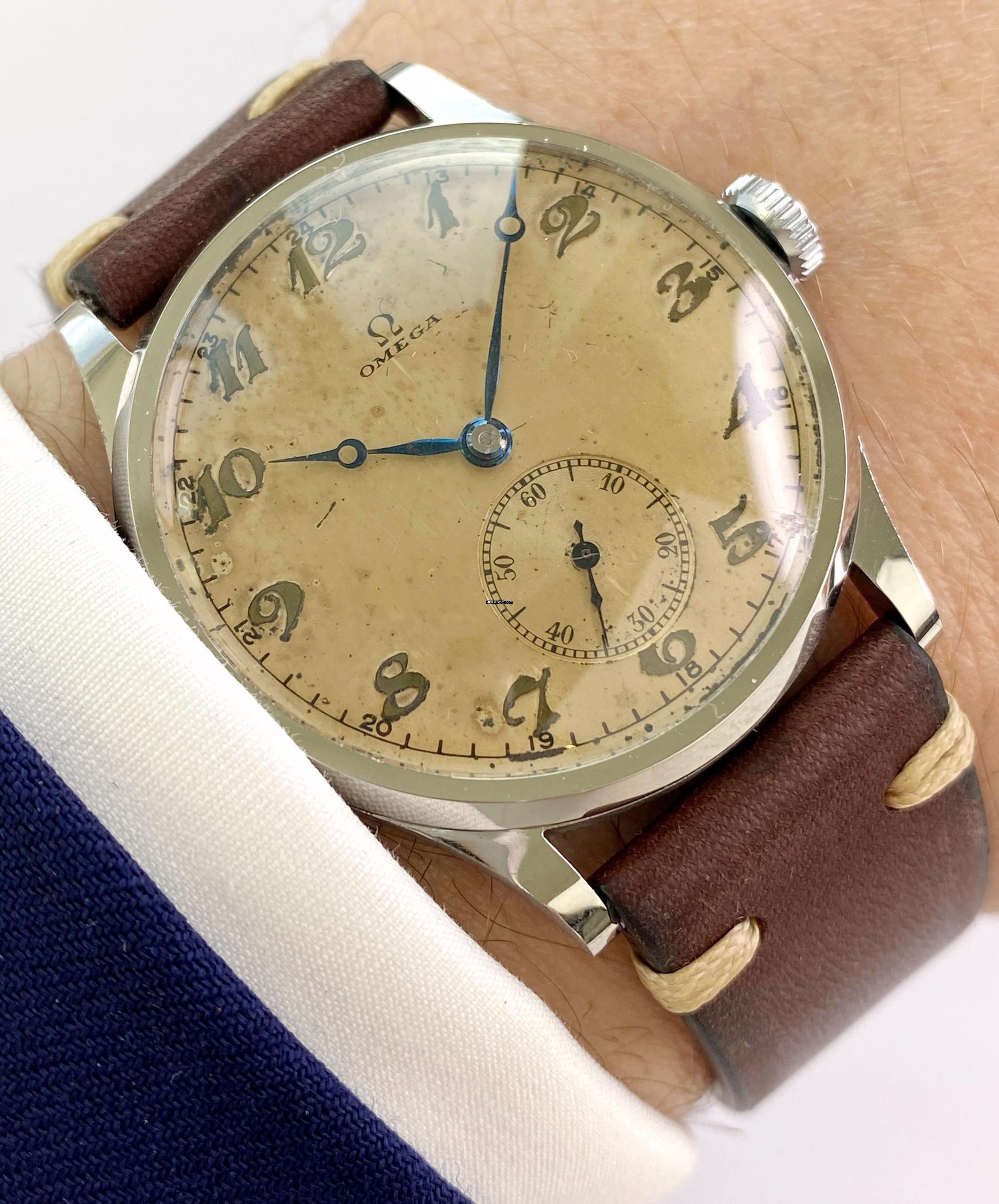  Omega Classic Rare Oversize Jumbo Vintage Breguet-Numbered Dial Art Deco 37mm 9707254 