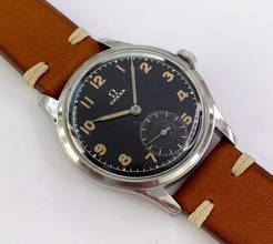 Thumbnail von Omega Classic Serviced Vintage 30T2 Rare Black Gilt Dial 2383 2383