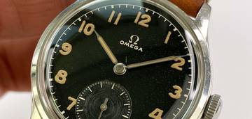 Thumbnail von Omega Classic Serviced Vintage 30T2 Rare Black Gilt Dial 2383 2383