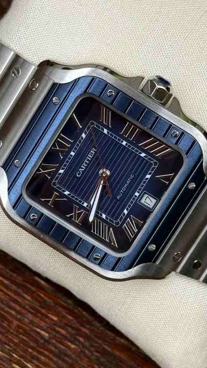  Cartier Santos De Cartier Blue Dial 2022 Release Top condition like new - 99% unworn 