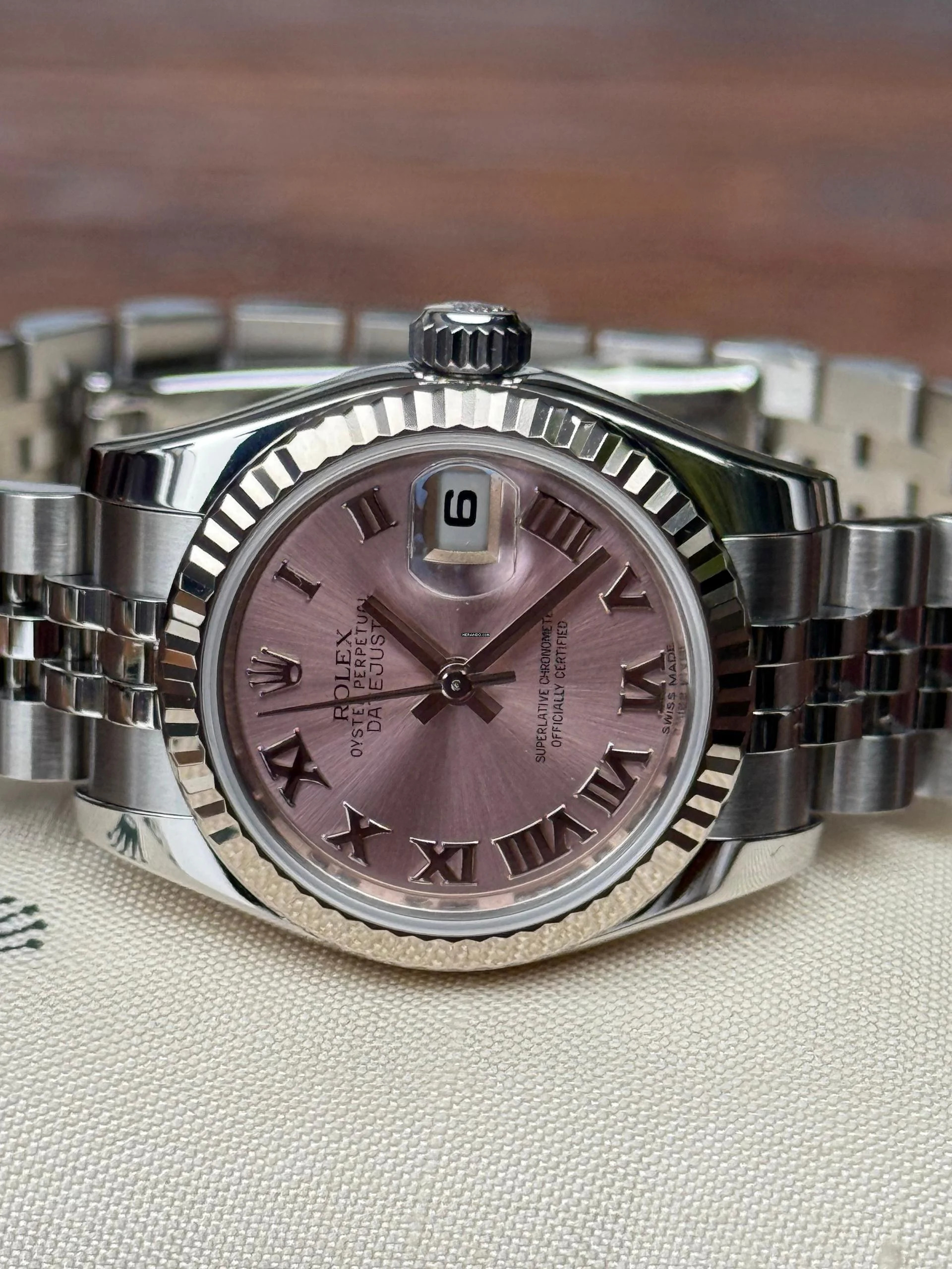  Rolex Lady-Datejust Pink dial Top condition 26mm - Superjubilee 