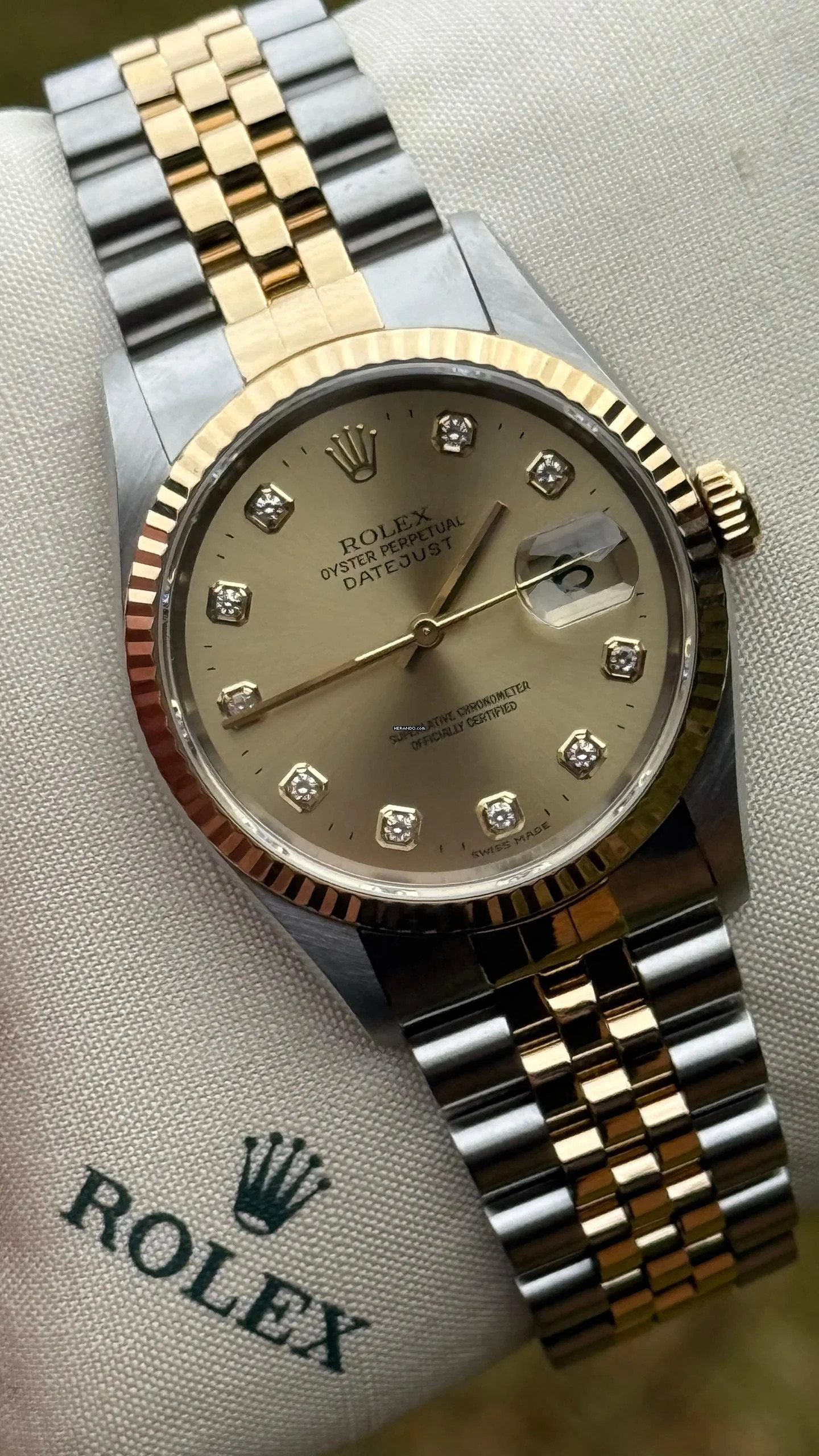 Thumbnail von Rolex Datejust 36 Big Diamond dial Top Condition