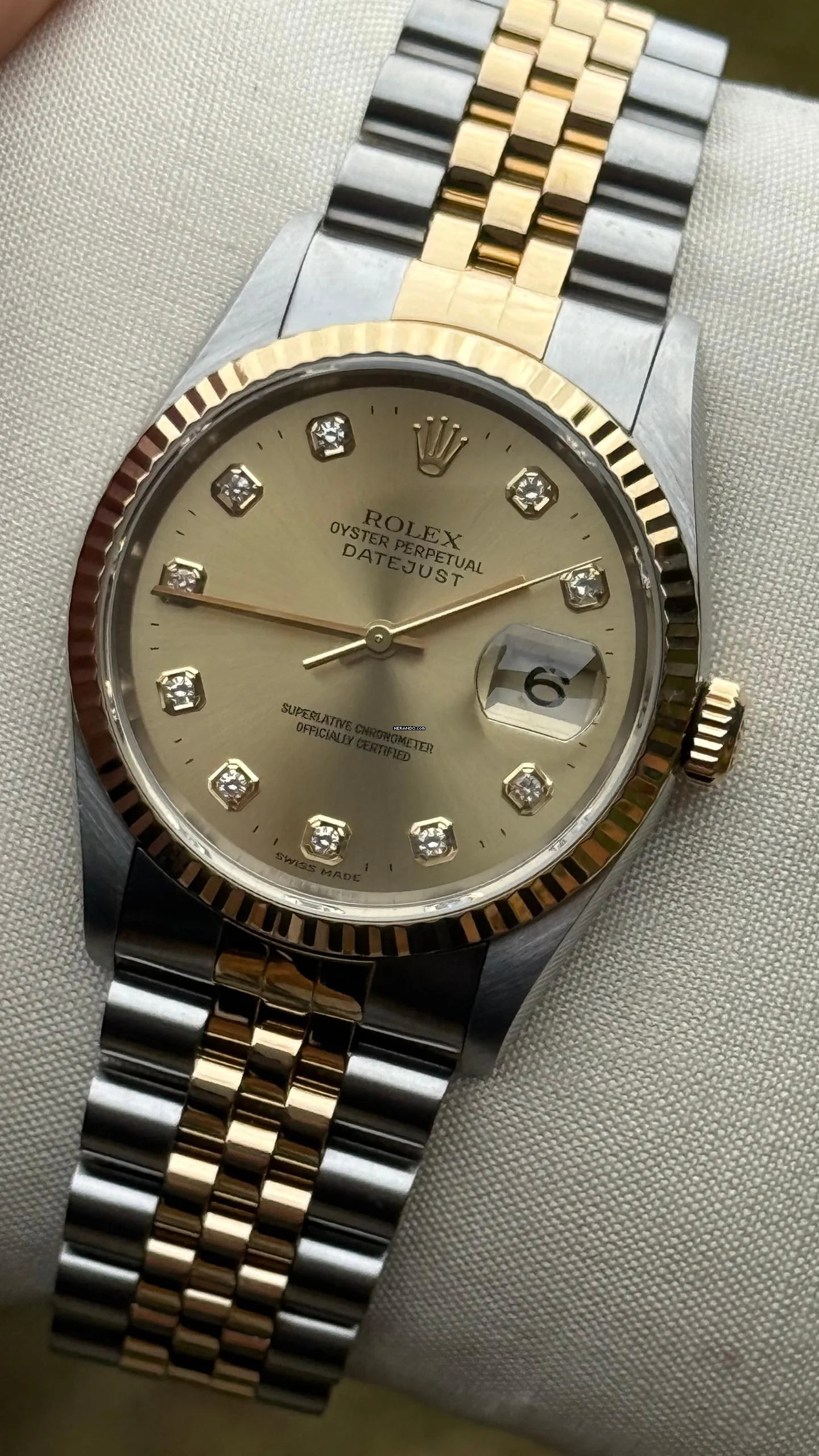 Thumbnail von Rolex Datejust 36 Big Diamond dial Top Condition