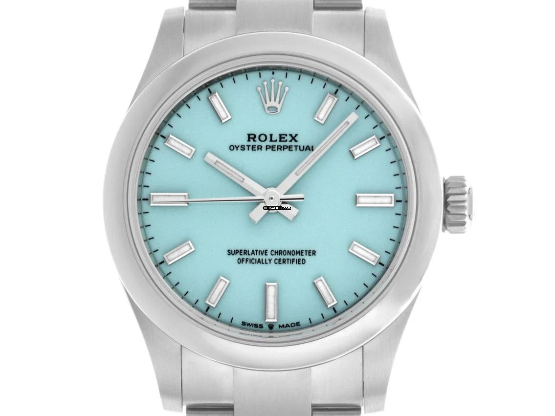 Rolex Oyster Perpetual 31 Tiffany Ref.277200 2022 Full Set Ungetragen Oyster Perpetual Medium Tiffany