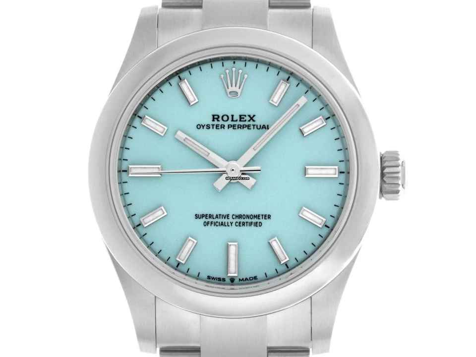  Rolex Oyster Perpetual 31 Tiffany Ref.277200 2022 Full Set Ungetragen Oyster Perpetual Medium Tiffany 