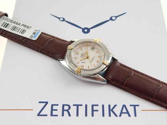  Breitling Callistino Stahl / Gold Lady mit original Perlmutt Zifferblatt im Top Zustand 29mm Damenuhr im Best Zustand 
