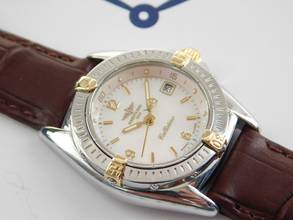 Thumbnail von Breitling Callistino Stahl / Gold Lady mit original Perlmutt Zifferblatt im Top Zustand 29mm Damenuhr im Best Zustand
