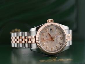 Thumbnail von Rolex Lady-Datejust 179171 26mm Steel Rose Gold - Computer Dial Diamond - Full Set 2008