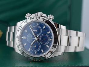 Thumbnail von Rolex Daytona Cosmograph Daytona 116509 White Gold Blue Dial - Like New Full Set 12/2022