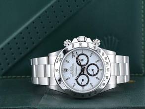 Thumbnail von Rolex Daytona Cosmograph Daytona Ref.16520 satinato Inverted 6 White Dial Box & Papers Like New