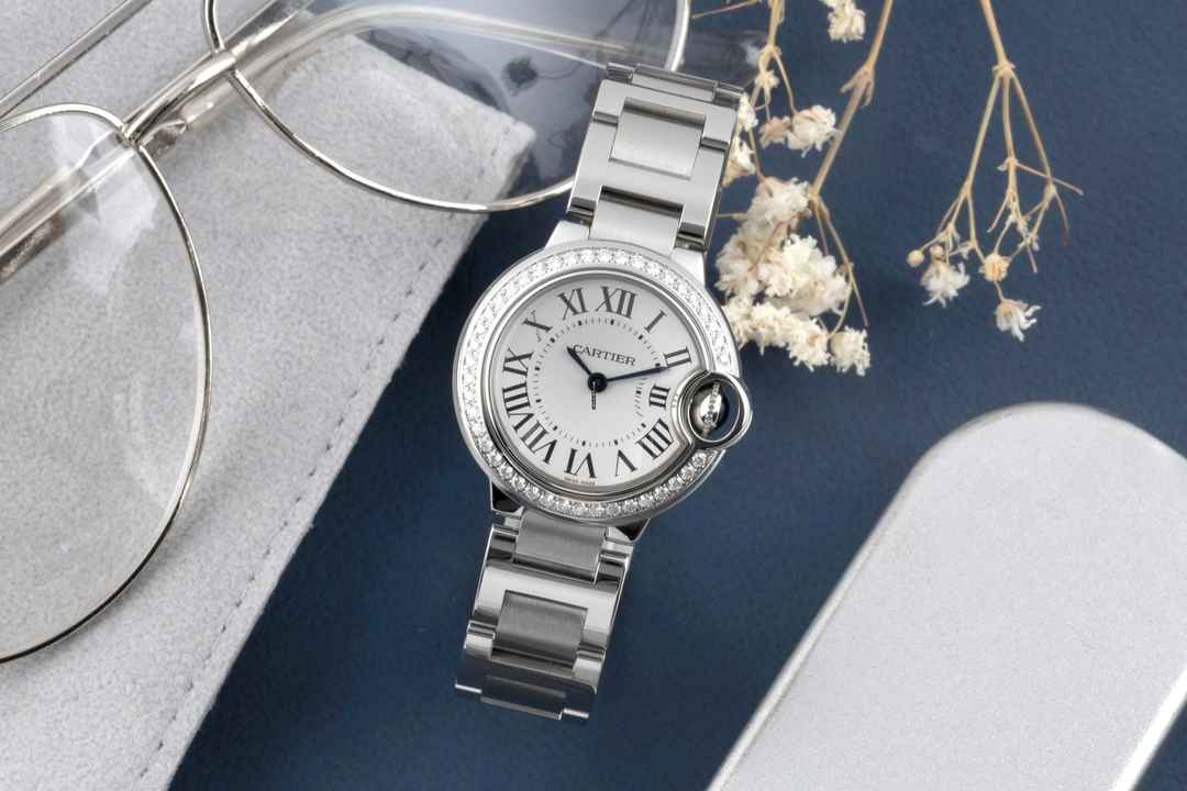  Cartier Ballon Bleu 28mm de Cartier Stahl Quarz Damenuhr Ref. W4BB0015 Papiere 2019 