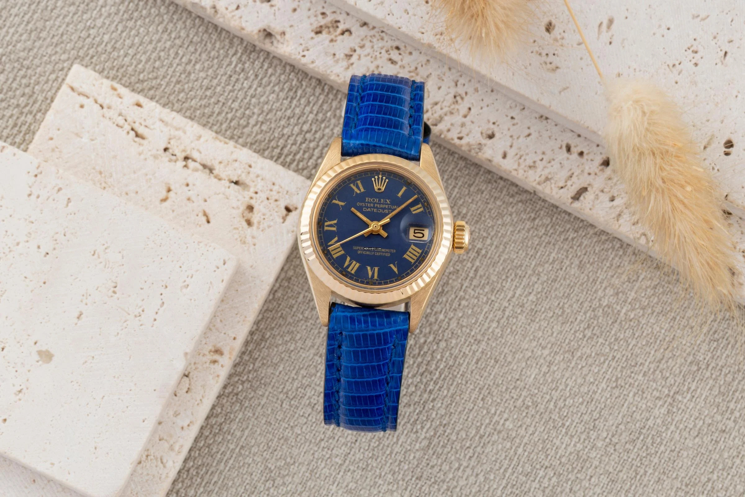  Rolex Lady-Datejust 18k (0,750) Gold Automatik Damenuhr Ref. 6917 Vintage 