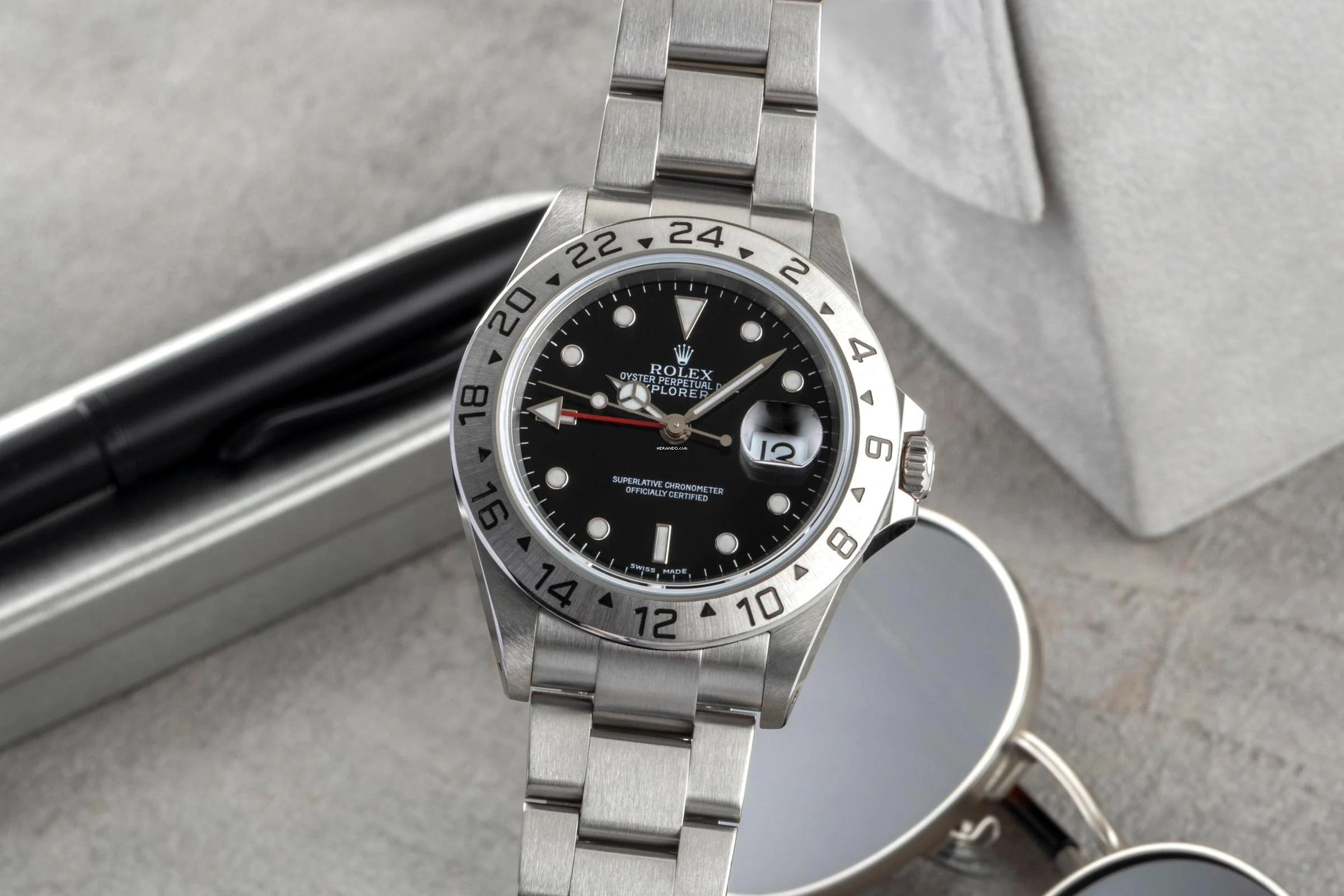 Rolex Explorer II Black Dial Edelstahl Automatik Herrenuhr Ref. 16570 P-Serie