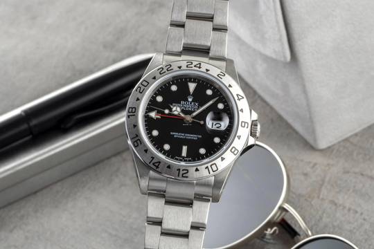  Rolex Explorer II Black Dial Edelstahl Automatik Herrenuhr Ref. 16570 P-Serie 