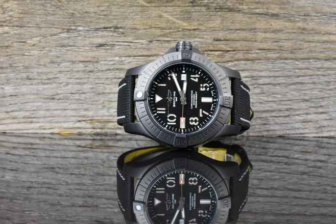  Breitling Automatic 45 Seawolf Night Mission V173191 45MM Black Military Automatic 2024 Full Set 