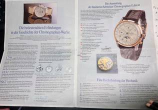 Thumbnail von Eberhard & Co. Chronograph Serviced (480e) Moonphase Mondphase Original Papers Valjoux 7768 75th 989 75 Anniversary Limited Edition