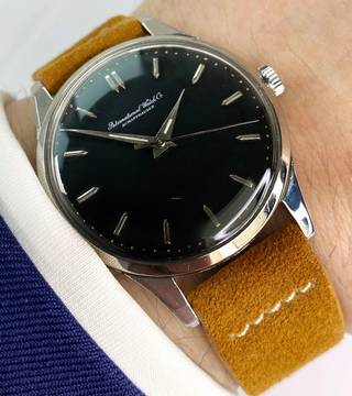  IWC Serviced Vintage 35mm Cal 89 Restored black dial 