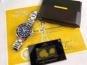 Thumbnail von Breitling Superocean II a17365C9 Full Set Blue Dial Box Papers a17365C9