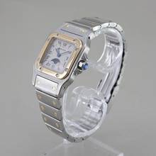 Thumbnail von Cartier Santos Galbée Stahl/18k Gold Mondphase ca. 23,5 x 35 mm