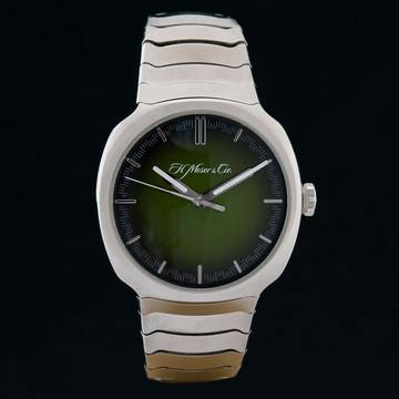  H.Moser & Cie. H. Moser & Cie. Streamliner Centre Seconds Matrix Green Fumé 6200-1200 Automatic Full Set Streamliner Centre Seconds Matrix Green Automatic Edelstahl 