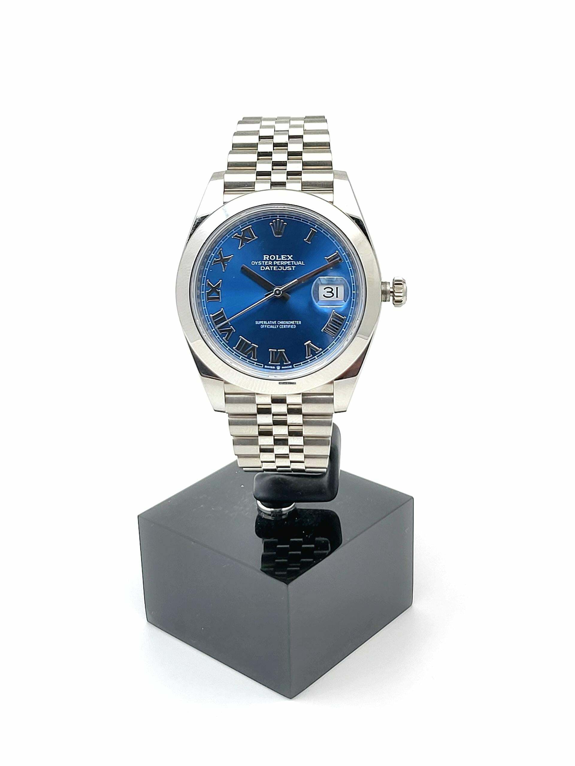 Rolex Datejust 41 Blue Roman dial Jubilee Full Set 2024