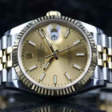  Rolex Datejust 36 Steel Gold - Champagne - like New - Fullset - 11/2020 