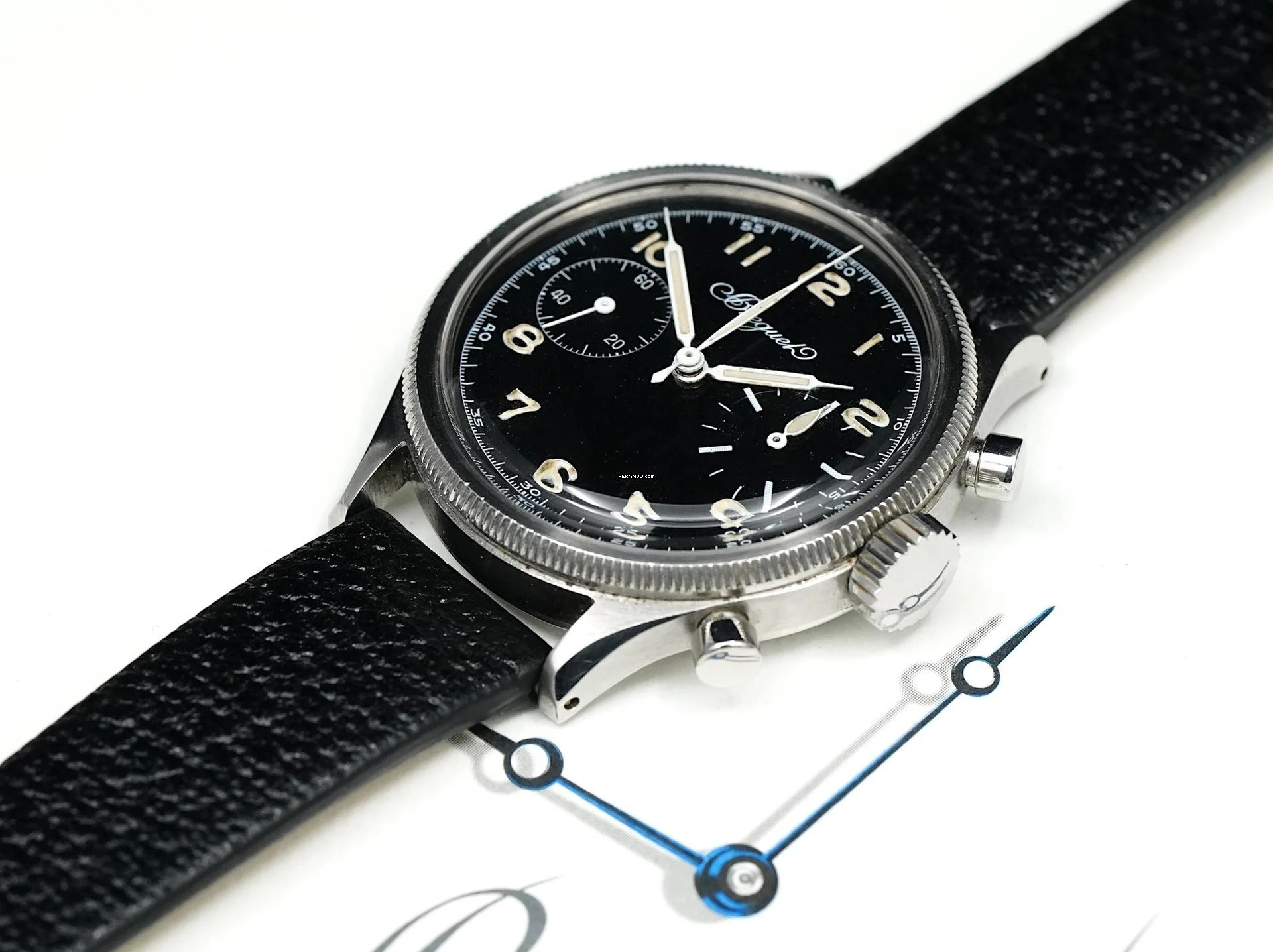 Thumbnail von Breguet Type XX - XXI - XXII RARE SPECIAL TYPE 20 XX FLYBACK FROM 1955 WITH EXTRACT