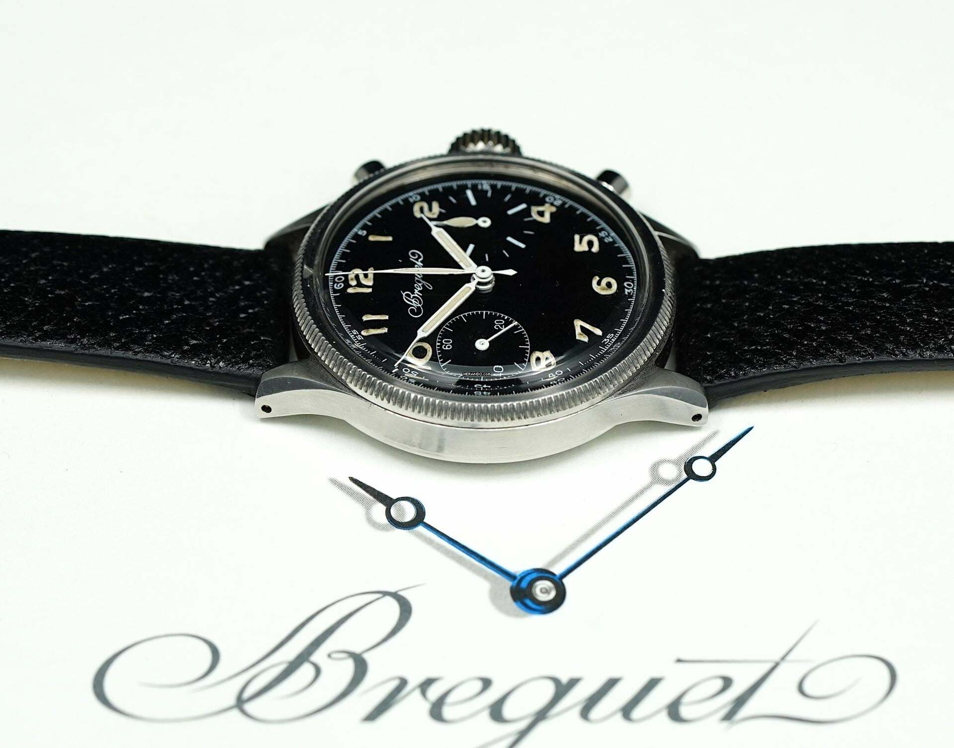 Thumbnail von Breguet Type XX - XXI - XXII RARE SPECIAL TYPE 20 XX FLYBACK FROM 1955 WITH EXTRACT