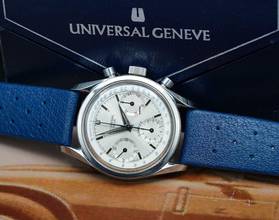 Thumbnail von Universal Genève Compax VALJOUX 72 SOLEIL DIAL NINA CASE RARE VINTAGE