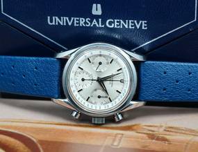 Thumbnail von Universal Genève Compax VALJOUX 72 SOLEIL DIAL NINA CASE RARE VINTAGE