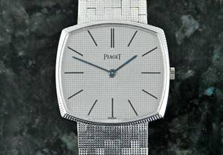 Thumbnail von Piaget rare Vintage TV Screen | 9501 | Clous De Paris | white gold