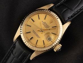 Thumbnail von Rolex Lady-Datejust Ref.6917 1979 Box&Beschreibung sehr gut Vintage Datejust Lady open 6/9 18kt Gelbgold