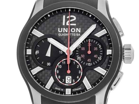  Union Glashütte Belisar Chronograph Ref.D002.627.27.207.01 2018 Full Set sehr gut Vintage Belisar Chronograph Kautschuk Faltschließe 