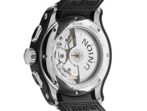 Thumbnail von Union Glashütte Belisar Chronograph Ref.D002.627.27.207.01 2018 Full Set sehr gut Vintage Belisar Chronograph Kautschuk Faltschließe