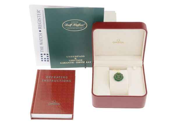  Omega Speedmaster Reduced Ref.175.0042 1997 Box&Beschreibung sehr gut Vintage Speedmaster Reduced Perlmutt 