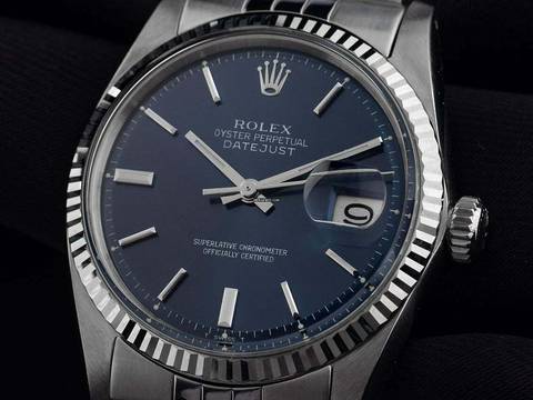  Rolex Datejust 36 Ref.1601 1968 Box&Beschreibung sehr gut Vintage Datejust Stahl 18kt Weißgold open 6/9 